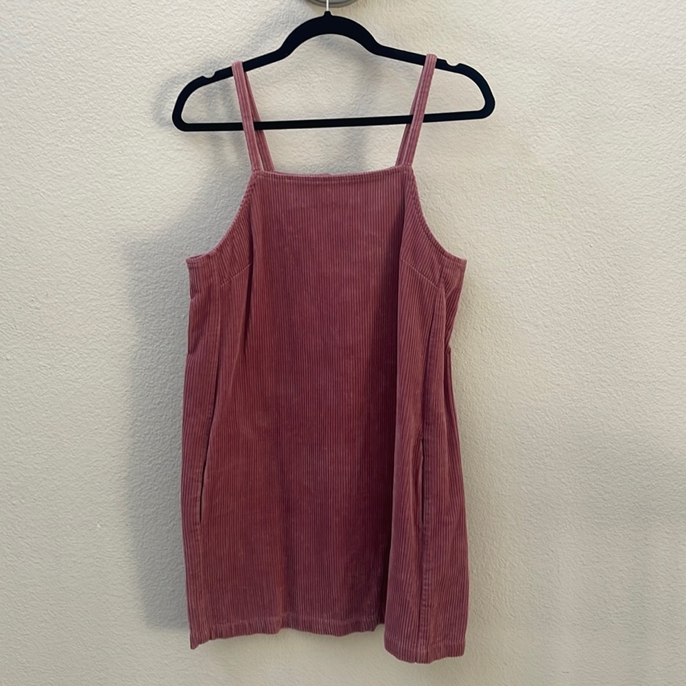 Pink Corduroy Mini Dress